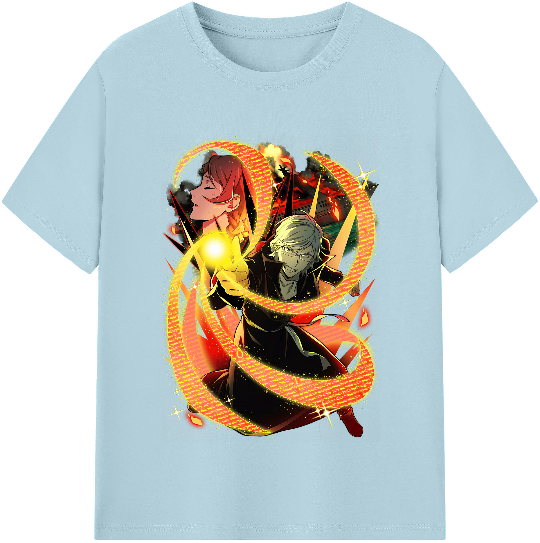 （画像用） 文豪ストレイドッグス Bungo Stray Dogs 綿100％半袖Tシャツ（フロントプリント）